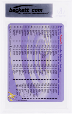 2002 Pokemon Legendary Collection Mewtwo Box Topper #S4 BGS 8.5 - Image 2