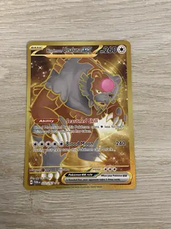 Pokemon Bloodmoon Ursaluna ex 222/167 Sv06: Twilight Masquerade Gold Hyper Rare - Image 1