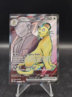 Pokemon TCG Team Rocket's Persian ex 219/182 Sv10: Destined Rivals Holo NM - Image 1