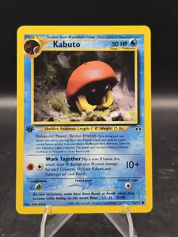 Pokemon TCG Kabuto 56/75 1st Edition Neo Discovery NM - Image 1