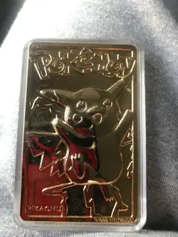 #25 Pokemon 23k Gold Plated PIKACHU Trading card. Nintendo 1999 - Image 1