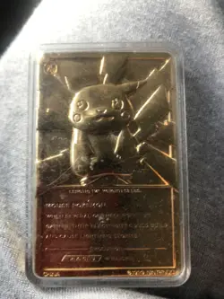 #25 Pokemon 23k Gold Plated PIKACHU Trading card. Nintendo 1999 - Image 2