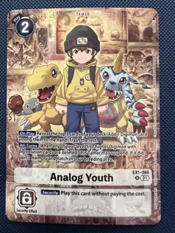 Digimon Card Game Analog Youth EX1-066 Rare 01 NM - Image 1