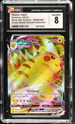 CGC 8 Pikachu VMAX SWSH286 SWSH: Sword & Shield Promo Cards Holo - Image 4