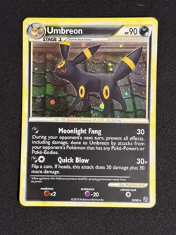 Umbreon 10/90 Holo Rare Pokemon TCG Card Heartgold Soulsilver Undaunted LP/NM - Image 1