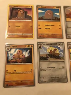 Lot of 8 Diglett and Dugtrio Pokemon Cards - Image 2