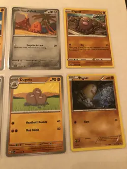 Lot of 8 Diglett and Dugtrio Pokemon Cards - Image 3