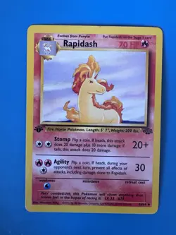 Rapidash 44/64 1st Edition Jungle LP Pokemon Card - Image 1