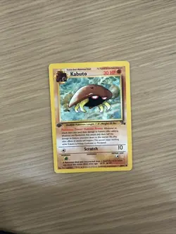 Near Mint-Mint Kabuto 1st Edition 50/62 Fossil Set 1999 Pokemon Common Card NM/M - Image 1