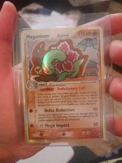 Pokemon TCG Meganium Dragon Frontiers Holo Rare Card 4/101 Delta Species Vintage - Image 1