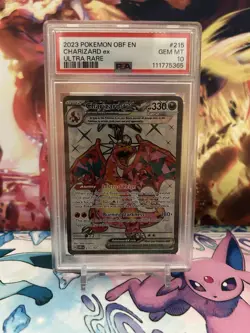Pokemon TCG Charizard EX Obsidian Flames Ultra Rare Card 215/197 PSA 10 Gem Mint - Image 1