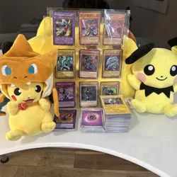 pokemon cards/pokemon stuff animals and yugioh cards - Image 1