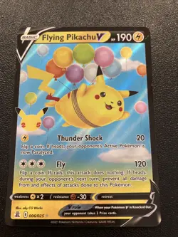 Flying Pikachu V - Celebrations 25th - 006/025 - Half-Art Rare Pokemon Card - Image 1