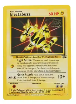 Electabuzz #2 1st Movie Black Star Promo WOTC Pokemon Card LP W/eBay Shipping - Image 3