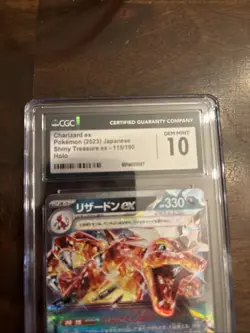 ???? CGC 10 Charizard ex 115/190 RR Shiny Treasure ex sv4a Pokemon Card - Image 3