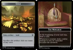 MTG - Gold, The Monarch Double-Sided Token - Murders at Karlov Manor Commander - Image 1