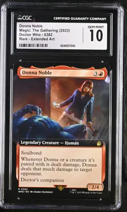 DONNA NOBLE Doctor Who Extended Art Rare CGC 10 MTG EDH - Image 1