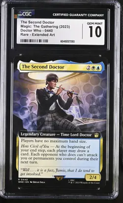 THE SECOND DOCTOR Doctor Who Extended Art Rare CGC 10 MTG - Image 1