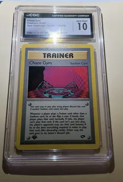 2000 POKEMON GYM CHALLENGE 1ST EDITION #102/132 CHAOS GYM CGC 10 GEM MINT - Image 1