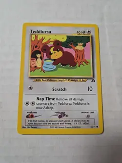 Teddiursa - 65/75 Neo Discovery Unlimited Common Pokemon - WOTC - Image 1