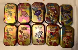 Pokemon mini tin sealed lot Of 10 Different Characters - Image 1