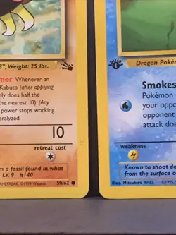 1999 POKEMON FOSSIL 1ST EDITION # 49 Horsea 50 Kabuto EXNM+ unplayed - Image 5