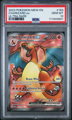 Pokemon TCG Charizard EX Scarlet & Violet Holo Full Art 183/165 PSA 10 English - Image 1