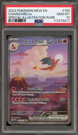 Pokemon Charizard ex 151 MEW EN Special Illustration Rare #199 PSA 10 Gem Mint - Image 1