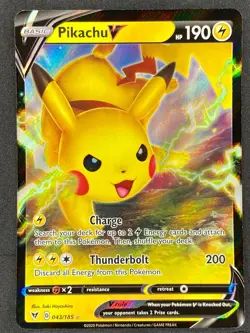 Pokemon Pikachu V 043/185 VIV Vivid Voltage NM - Image 1