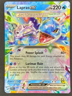 Pokemon Lapras ex 032/142 SCR Stellar Crown NM - Image 1