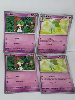 Ralts 058/132 & Kirlia 059/132 Mega Evolution Pokemon 4x Playset - Image 1