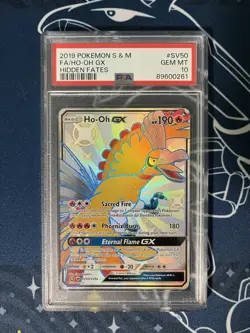 Shiny Ho-Oh GX 2019 Pokemon Sun & Moon Hidden Fates Full Art #SV50 PSA 10 - Image 1
