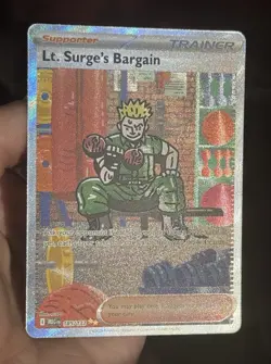 Lt. Surge’s Bargain Pokemon TCG Mega Evolution 185/132 Special Illustration Rare - Image 3