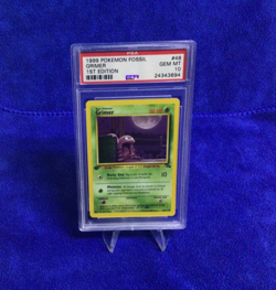 1999 POKEMON FOSSIL GRIMER #48 - 1ST EDITION - PSA 10 - Image 2