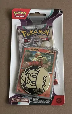 2023 Pokemon Scarlet & Violet: Paldea Evolved Checklane Blister Growlithe Promo - Image 1
