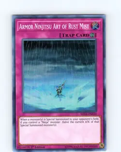 Yu-Gi-Oh Armor Ninjitsu Art of Rust Mist SHVA-EN030 1st Edition Super Rare NM - Image 1