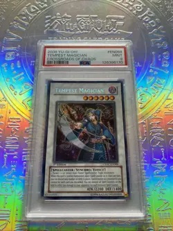 Yu-Gi-Oh! PSA 9 Tempest Magician Secret Rare (CSOC-EN088) 1st Edition - Image 1