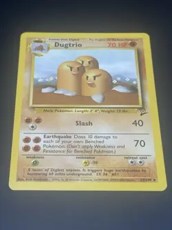 Pokemon TCG Dugtrio Card 23/130 Base Set 2 Unlimited Rare - Image 3