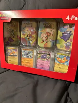 POKEMON 151 SEALED BUNDLE PACK 4 MINI TINS + 4 PROMO CARDS SAM'S CLUB BRAND NEW - Image 4