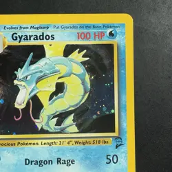 Vintage 2000 Pokemon Base Set 2 Gyarados 7/130 Holo Card - Image 3
