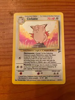 Pokemon TCG Clefable Holo Rare Card Base Set 2,5/130, Excellent condition - Image 1