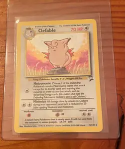 Pokemon TCG Clefable Holo Rare Card Base Set 2,5/130, Excellent condition - Image 3
