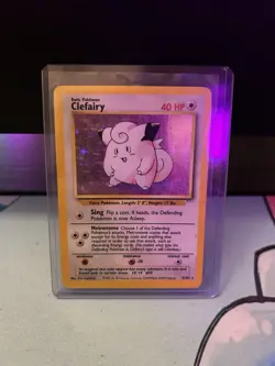 Pokemon TCG Clefairy Base Set Holo Rare Card 5/102 - Image 1