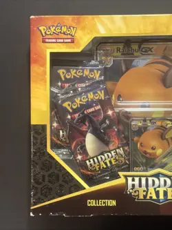 Pokemon Hidden Fates Raichu GX Collection Box 4 Booster Pack Promo Jumbo Card - Image 2