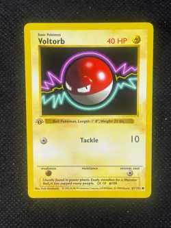 Pokemon Card: 1st Edition VOLTORB Base Common (NM-MINT) - Image 1