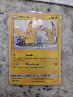 Pikachu SM162 Promo Pokemon Card Holo Rare LP *Review Photos For Details* - Image 1