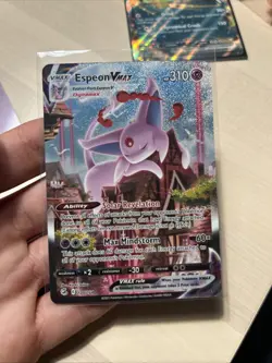 Pokemon TCG Fusion Strike Espeon VMAX Alt Art Secret Rare Holo Card 270/264 - Image 1