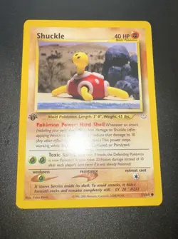 1st Edition Neo Revelation Shuckle 51/64 Pokemon Card WOTC Vintage NM - Image 2