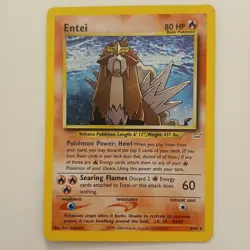 Pokemon card Entei 6/64 Neo Revelation Holo Rare LP - Image 1