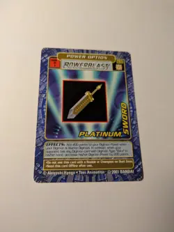 BO-206 Platinum Sword Digimon Card Digi-Battle Series 4 2001 Bandai - Image 2